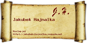 Jakubek Hajnalka névjegykártya